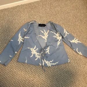 Silky Trendy Tie Blouse